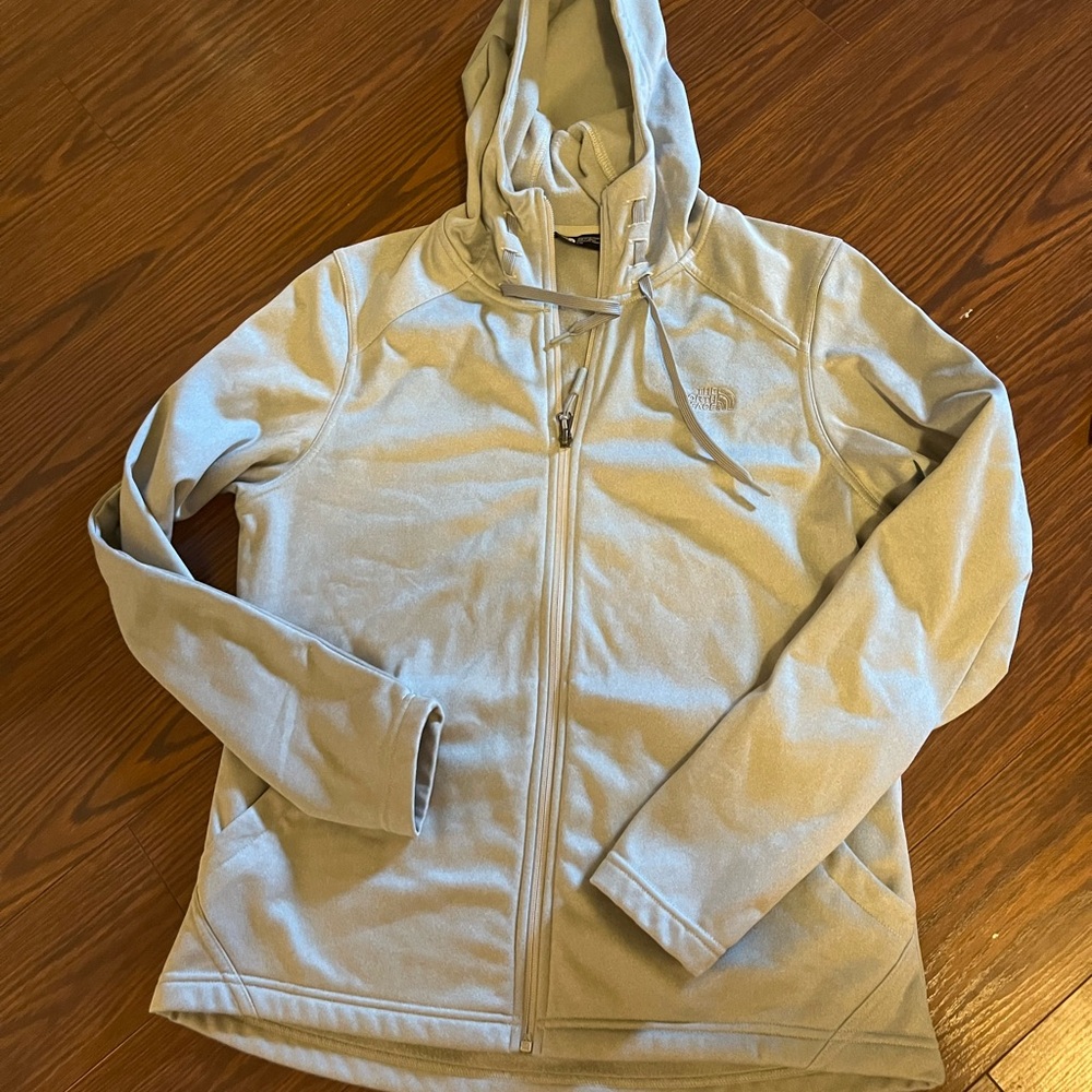 Womens the north’s face Light Gray silver Hooded Jacket